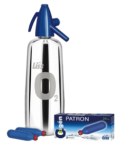 Oxigénszifon + 1 doboz (24db) oxigénpatron